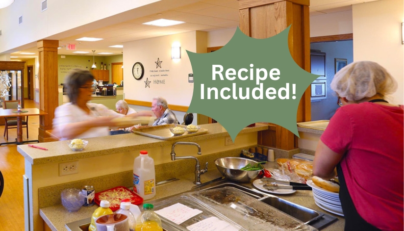 The Neighbors of Dunn County dining hall with recipe included blurb.